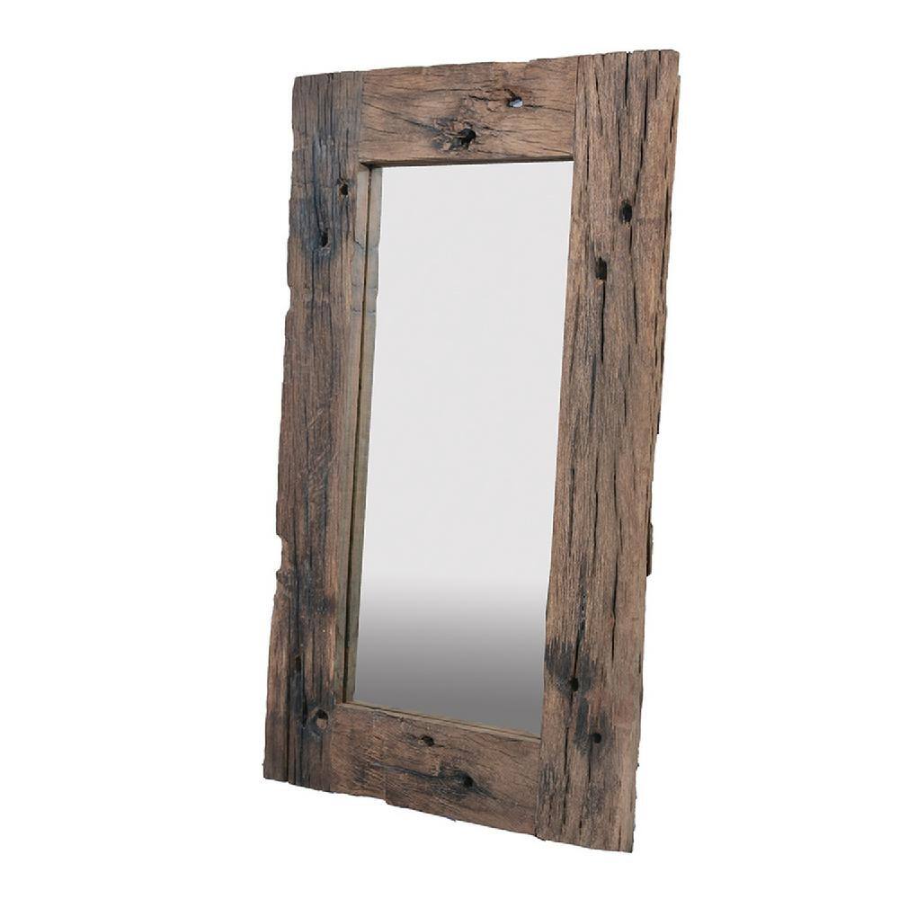 Wayne Reclaimed Wood Rustic Rectangular Floor Mirror