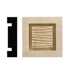 Wave Collection 13/16 in. x 3-1/4 in. x 3-1/4 in. White Hardwood Casing Door and Window Corner Block Moulding