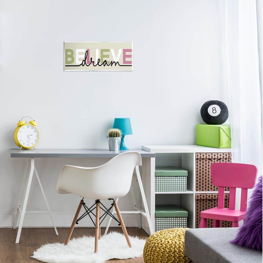 Stupell The Kids Room Targa Da Parete In Legno | Scritta Multicolore | 7x17 Pollici | Arredamento Cameretta - 4