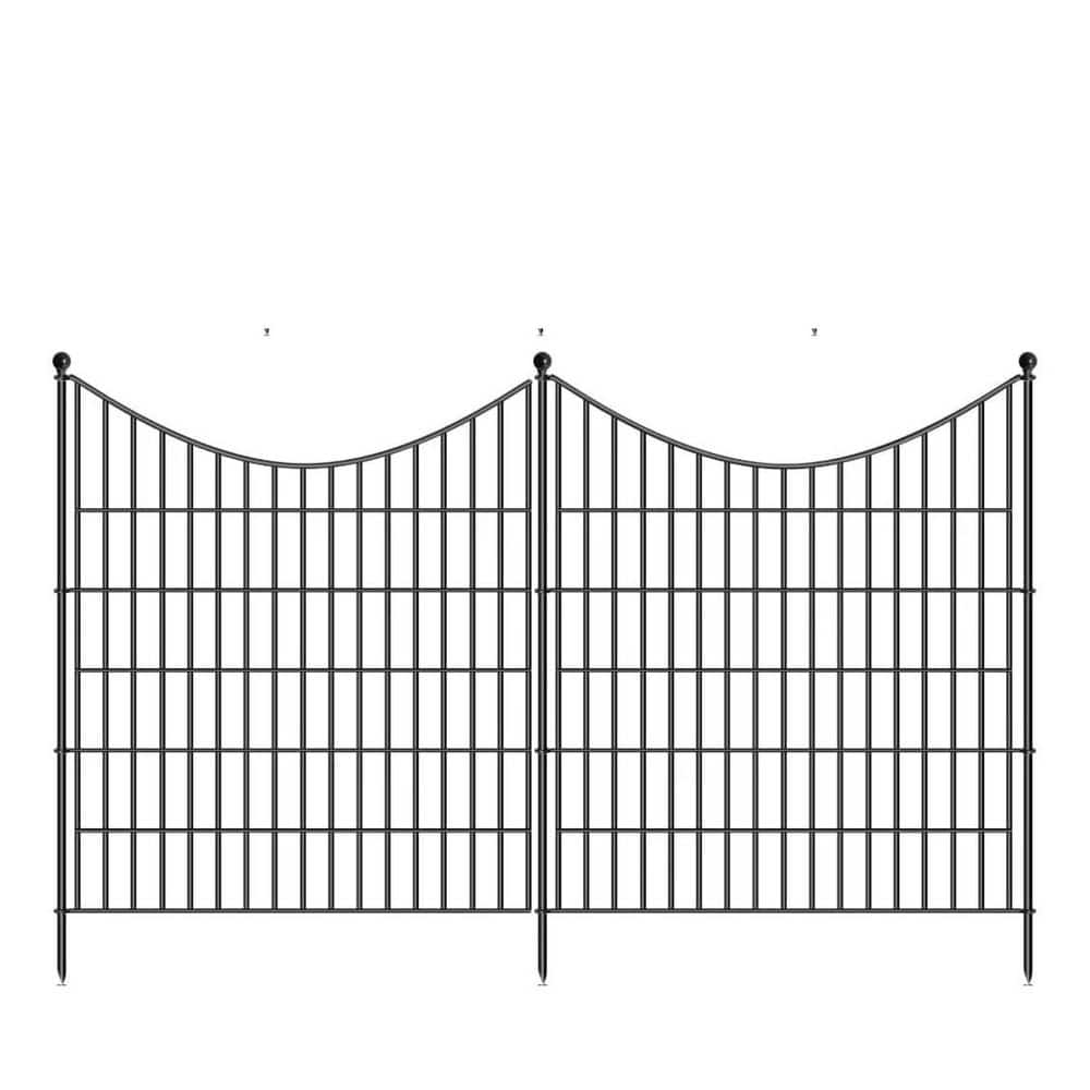 32 in. Metal Garden Fence Decorative Outdoor Dog Barrier Rustproof Wire Panel for Yard and Patio 10 Pieces price history on PriceWatchPro