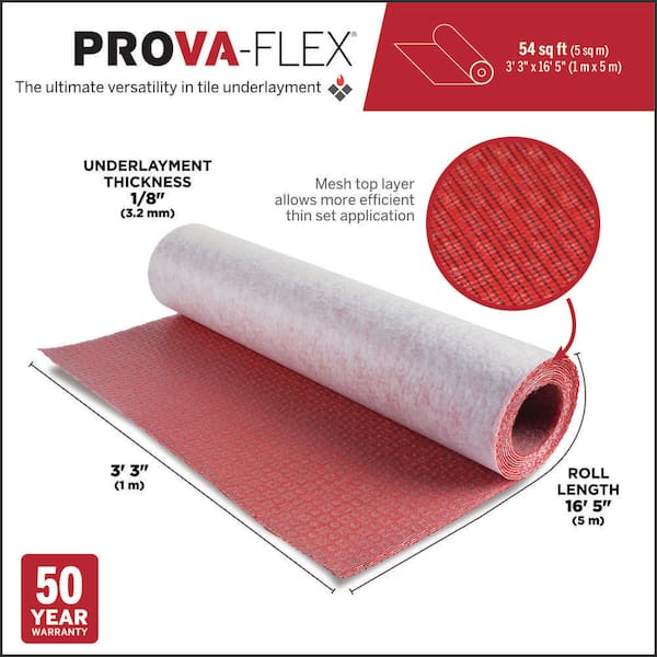 39 in. W x 197.04 in. L Prova-Flex Shower Kit Underlayment Roll (54 sq. ft.)