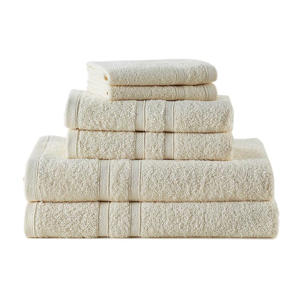 Luxury Towel Set, Ivory, Washcloth (2-Pack)