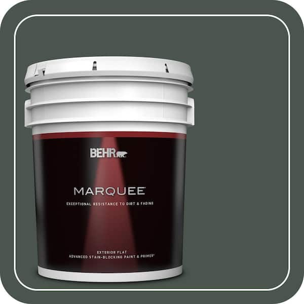 BEHR MARQUEE 5 gal. #460F-7 Hazel Woods Flat Exterior Paint & Primer