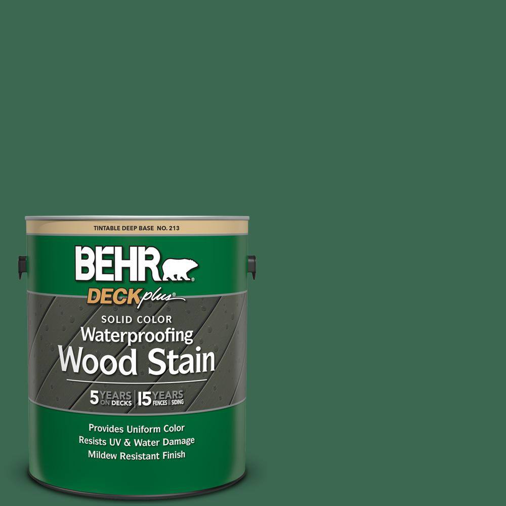 1 gal. #M410-7 Perennial Green Solid Color Waterproofing Exterior Wood Stai
