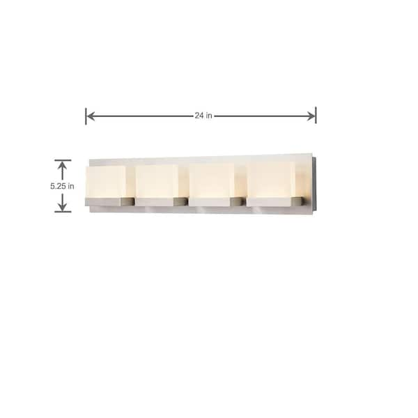 4 light led vanity fixture home depot