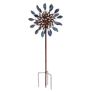 Whirling Petals Powder-Coated Iron Wind Spinner - 48 in. (1.22 m)