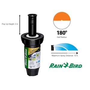1800 Series 2 in. Pop-Up Dual Spray PRS Sprinkler, Half Circle Pattern, Adjustable 8-15 ft.