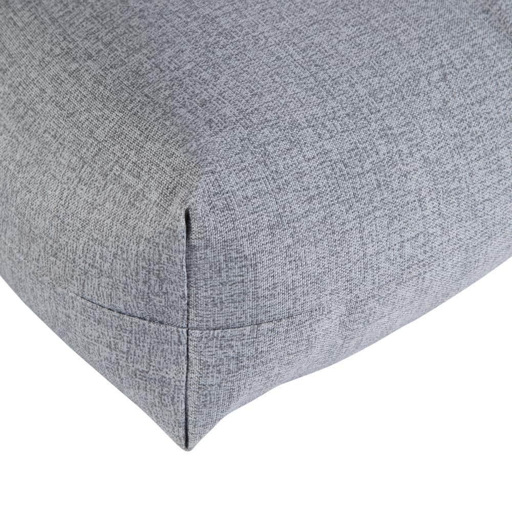 Heather Gray Polyester High Back Outdoor Chair Cushion