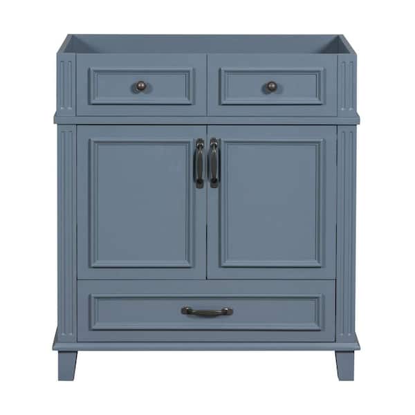 Staykiwi 29.4 in. W x 17.9 in. D x 33.1 in. H Freestanding Bath Vanity Cabinet without Top in Blue