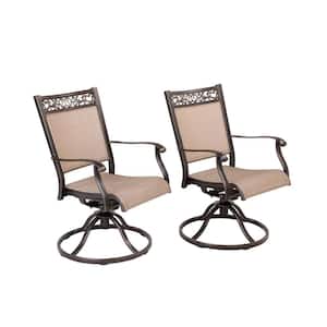 360° Spin Aluminum Swivel Rocker Outdoor Rocking Chair for Backyard Set of 2
