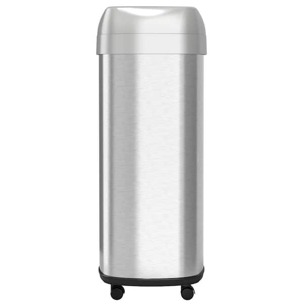 iTouchless 16 Gal. Stainless Steel Household Metal Trash Can