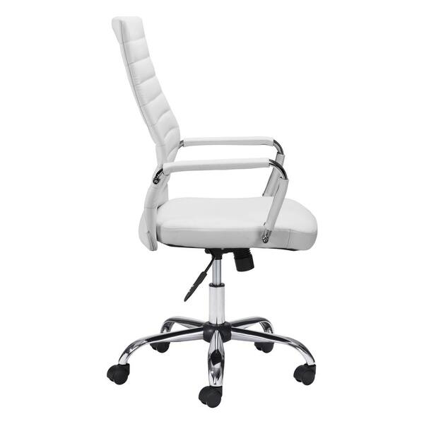 ZUO Primero White Office Chair 101822 - The Home Depot