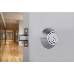 Industrial Duty Commercial Single Cylinder Deadbolt, UL 3-Hour Fire ANSI Grade 1, Satin Chrome Finish