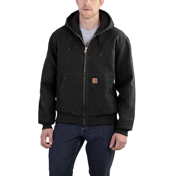 Carhartt Men'S 3 XLT Black Cotton QFL Sandstone Active Jacket