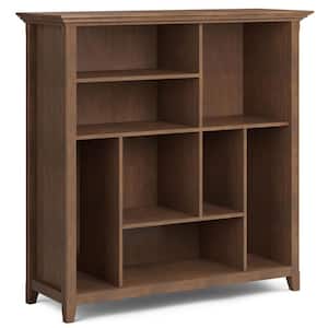 Amherst Solid Wood 44 in. x 44 in. Transitional Multi Cube Bookcase and Storage Unit in Rustic Natural Aged Brown