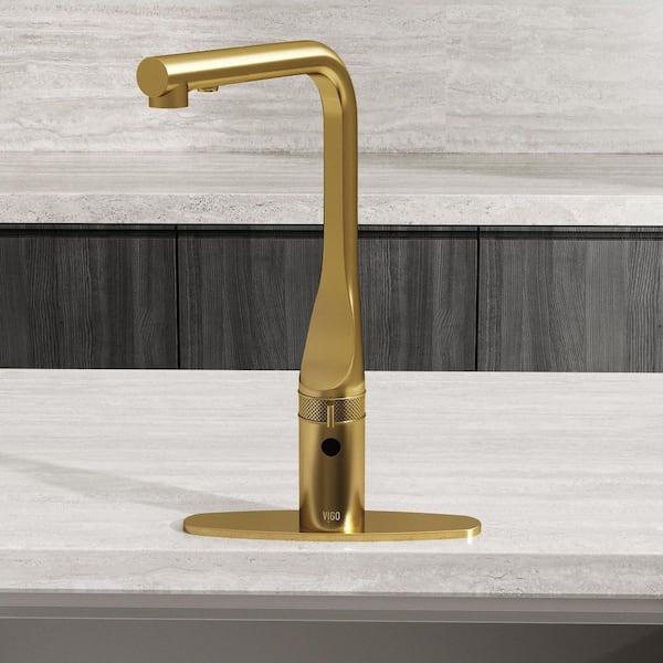 10 in. Stainless Steel Kitchen Sink Faucet Hole Cover Deck Plate for 1 or 3 Hole in Matte Brushed Gold