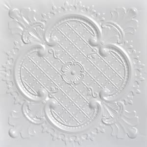 Majestic White 2 ft. x 2 ft. Decorative Tin Style Lay-in Ceiling Tile (48 sq. ft./case)