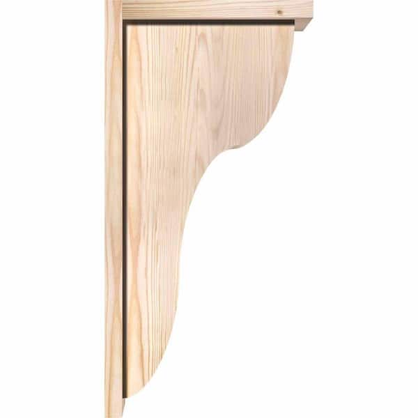 Ekena Millwork 6 in. x 8 in. x 16 in. Western Red Cedar Monterey Rough Sawn Corbel