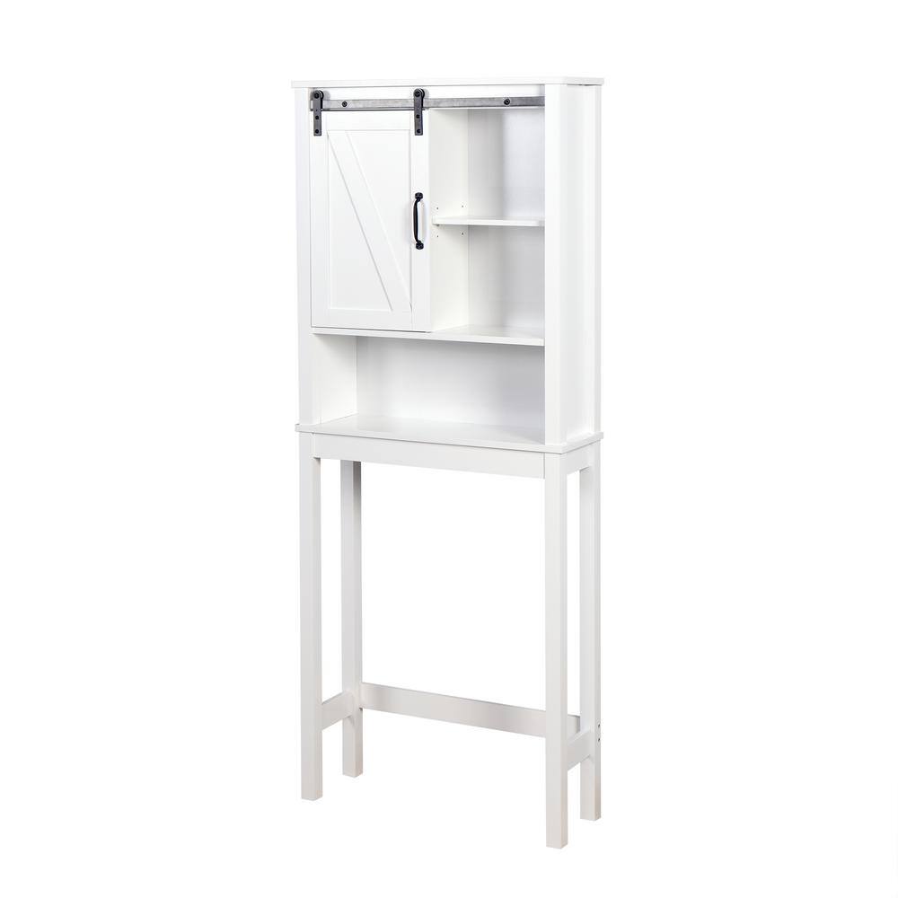 9.06 in. W x 27.16 in. D x 67 in. H Space-Saving Over-the-Toilet Bathroom W