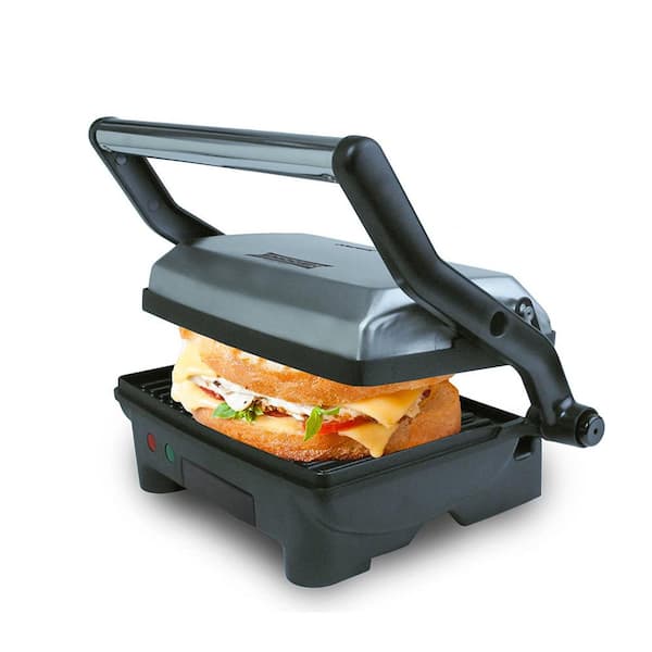 Courant 2-Serving Panini Press and Sandwich Griddler with Non-Stick Coated Plates and Indoor Grill