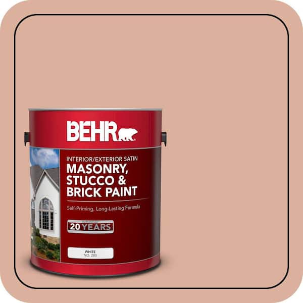 5 gal. #MS-02 Rosestone Satin Interior/Exterior Masonry, Stucco and Brick Paint