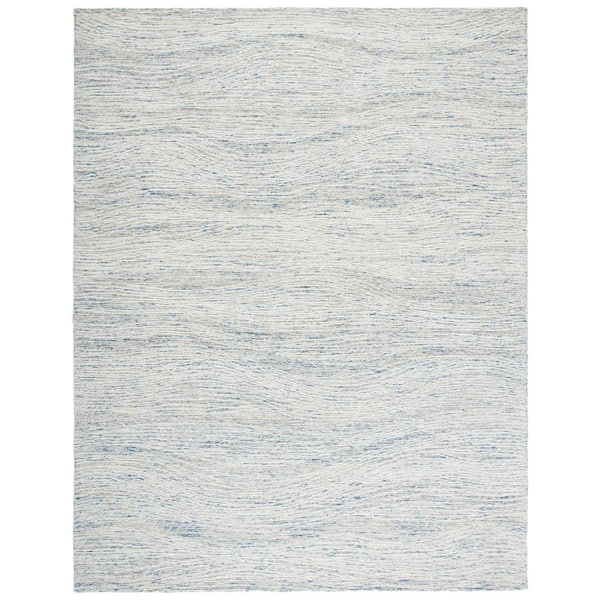 SAFAVIEH Metro Light Blue/Ivory 8 ft. x 10 ft. Abstract Waves Area Rug
