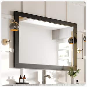 Aberdeen 48 in. W x 30 in. H Large Rectangular Manufactured Wood Framed Wall Bathroom Vanity Mirror in Espresso
