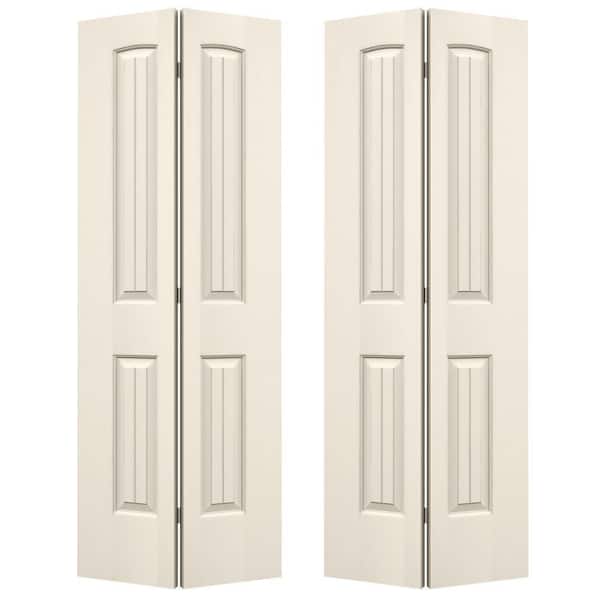 JELD-WEN 36 in. x 80 in. Santa Fe Primed Smooth Molded Composite Closet Bi-Fold Double Door