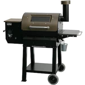 AS550P, Skylights Wood Pellet Grill Smoker - ASCA System, 515 Square Inches, View Window with Motion Lights, Bronze