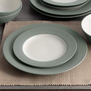 Colorwave Green 11 in. (Green) Stoneware Rim Dinner Plates, (Set of 4)