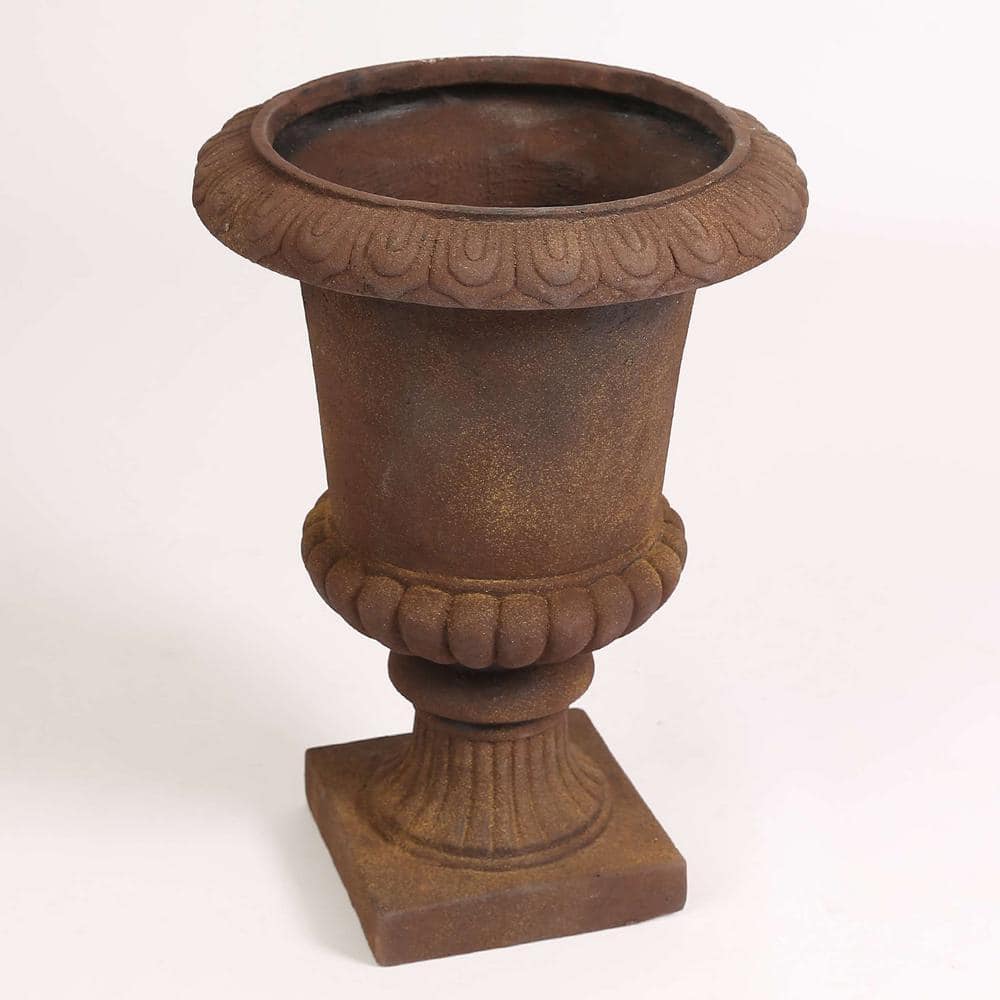 Rustic Brown 25" MgO Urn Planter for Indoor/Outdoor Decor