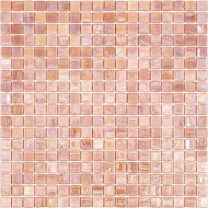 Skosh 11.6 in. x 11.6 in. Glossy Tuscan Beige Glass Mosaic Wall and Floor Tile (18.69 sq. ft./case) (20-pack)