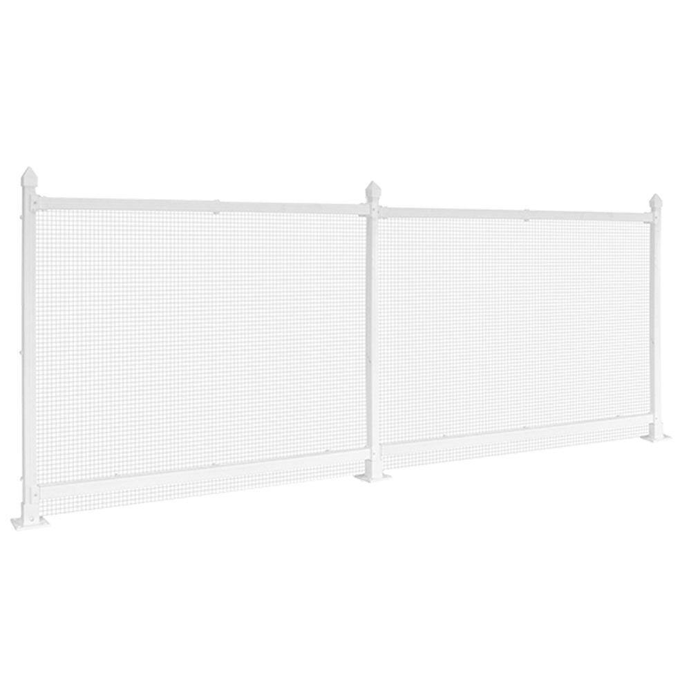 Snapfence 3 Ft X 48 Ft White Plastic Wire Mesh Fence Panel Enclosure Kit Hard Surface Vfwm48bm The Home Depot Snapfence 3 Ft X 48 Ft White Plastic Wire Mesh Fence Panel Enclosure Kit Hard Surface Vfwm48bm The Home Depot