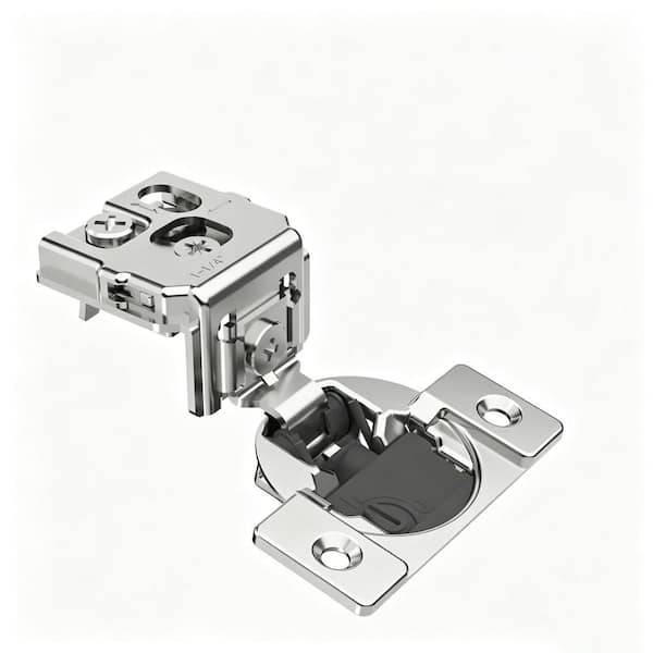 10-Pcs 1-1/4 in. 4D Overlay Soft Close Concealed 105° Hinge for Face Frame Door Open Angle Stainless Steel Cabinet Hinge