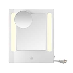 9 in. W x 11 in. H Rectangular LED Lighted Bathroom Makeup Mirror