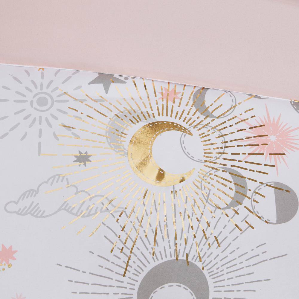 Blush and Gold Starry Sky Twin Comforter Set
