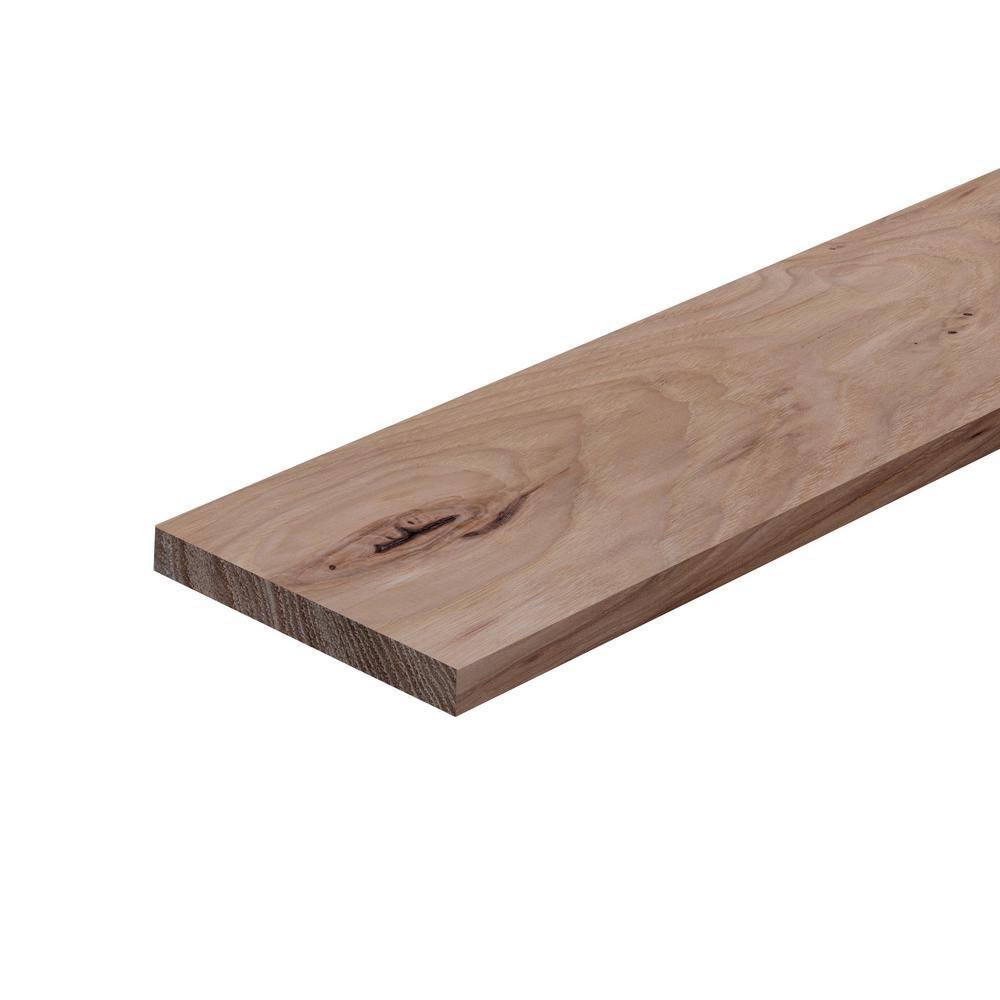 Unfinished Rustic Hickory Hardwood Plank for Shelving and Trim
