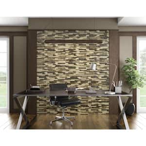 Tawny Mixed Browns 11.89 in. X 9.69 in. X 5 mm Stone Peel and Stick Wall Mosaic Tile (4.78 sq. ft./case)