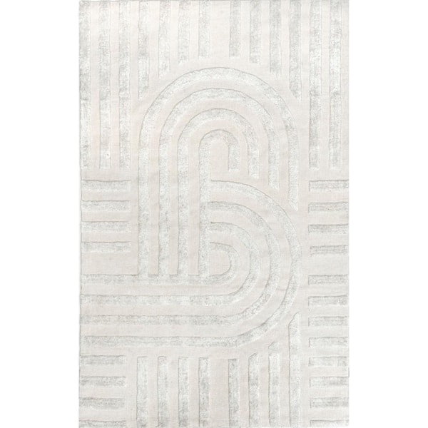 RUGS USA Downtown Textured Ivory 3 ft. x 5 ft. Area Rug