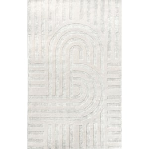 Arvin Olano Downtown Ivory 9 ft. x 12 ft. Geometric Area Rug