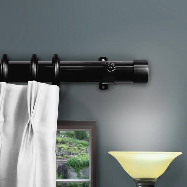black curtain rods