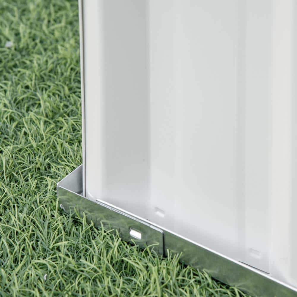 Elevate Galvanized White Metal Raised Garden Bed for Patio & Deck