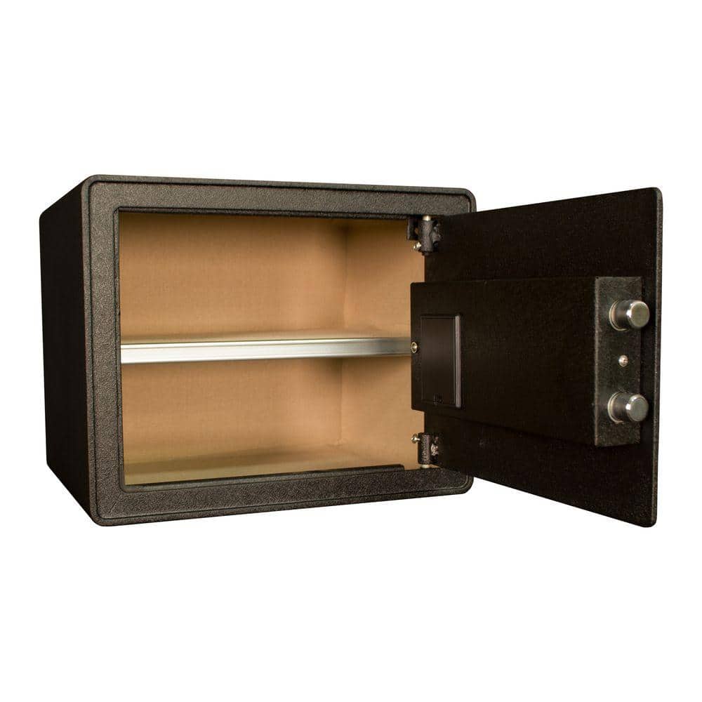 Black Steel Biometric Security Safe with Keypad Lock