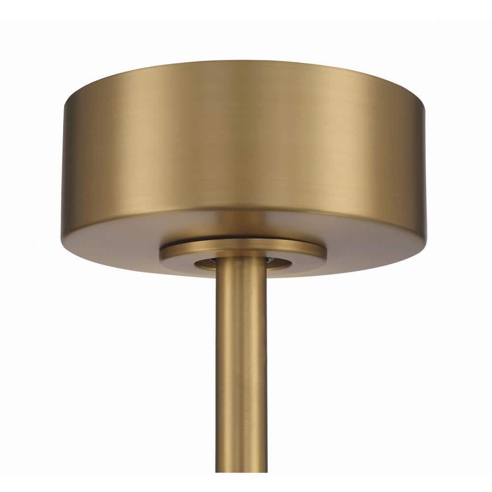 60'' Satin Brass and White Smart Ceiling Fan with LED Light