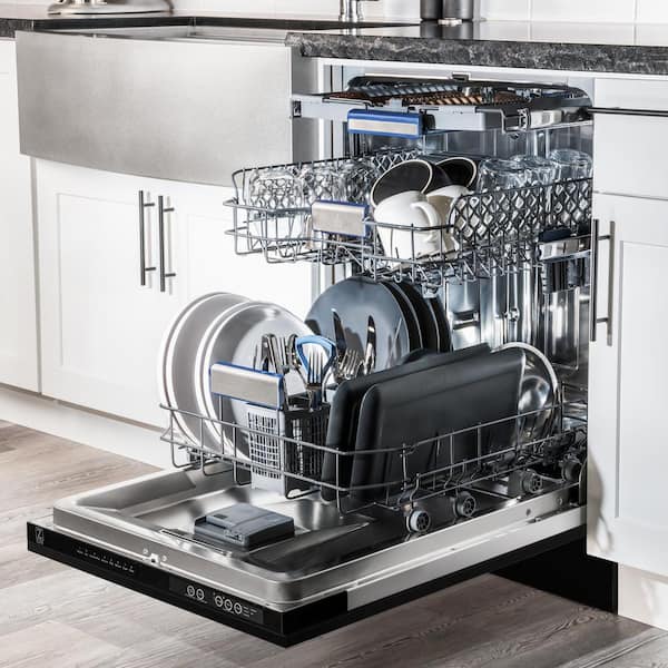 Autograph Edition 18 in. Top Control 8-Cycle Tall Tub Dishwasher 3rd Rack in Black Stainless Steel & Champagne Bronze