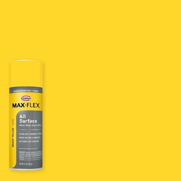 12 oz. Satin Bright Yellow Interior/Exterior All Surface Spray Paint and Primer