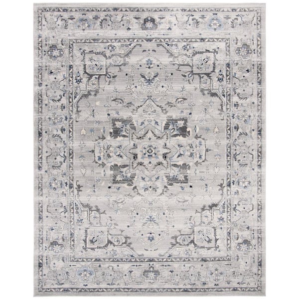 SAFAVIEH Charleston Gray/Dark Gray 10 ft. x 14 ft. Distressed Border Area Rug