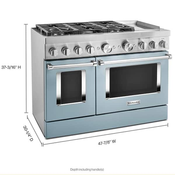 KitchenAid 48 in. 6.3 cu. ft. Double Oven Dual Fuel Range with