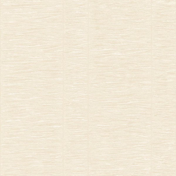 Unbranded Palazzo 2 Collection Cream/White Pleated Stripe Vinyl on Non-Woven Non-Pasted Wallpaper Sample