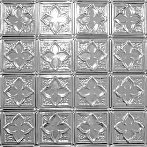 Clover Lacquered Steel 2 ft. x 2 ft. Decorative Tin Style Lay-in Ceiling Tile (48 sq. ft./Case)